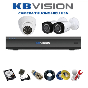 Trọn bộ 3 camera Kbvision 2MP