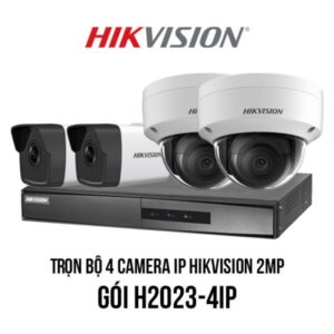 Trọn bộ 4 camera IP Hikvision 2MP giá rẻ