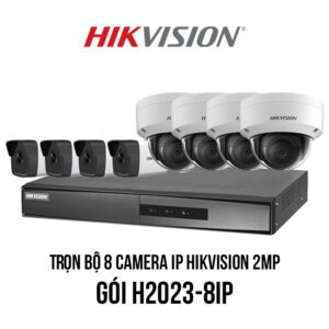 Trọn bộ 6 camera IP Hikvision 2MP giá rẻ